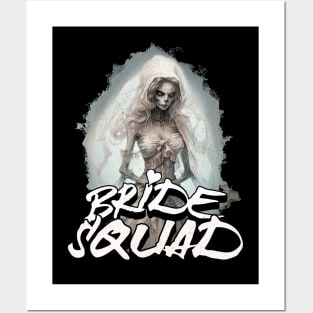 Bride Squad Bachelorette Party Halloween Style Posters and Art